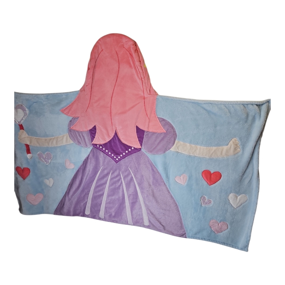Best Brands Kids Hooded Throw - Princess Wrap Fleece Blanket